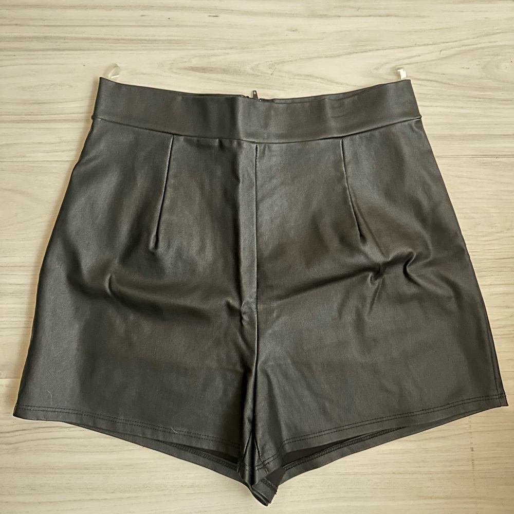 Pleather shorts